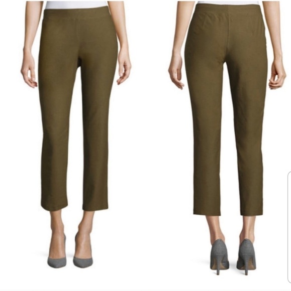 Eileen Fisher Pants - Eileen Fisher Slim Ankle Pants in Olive Green